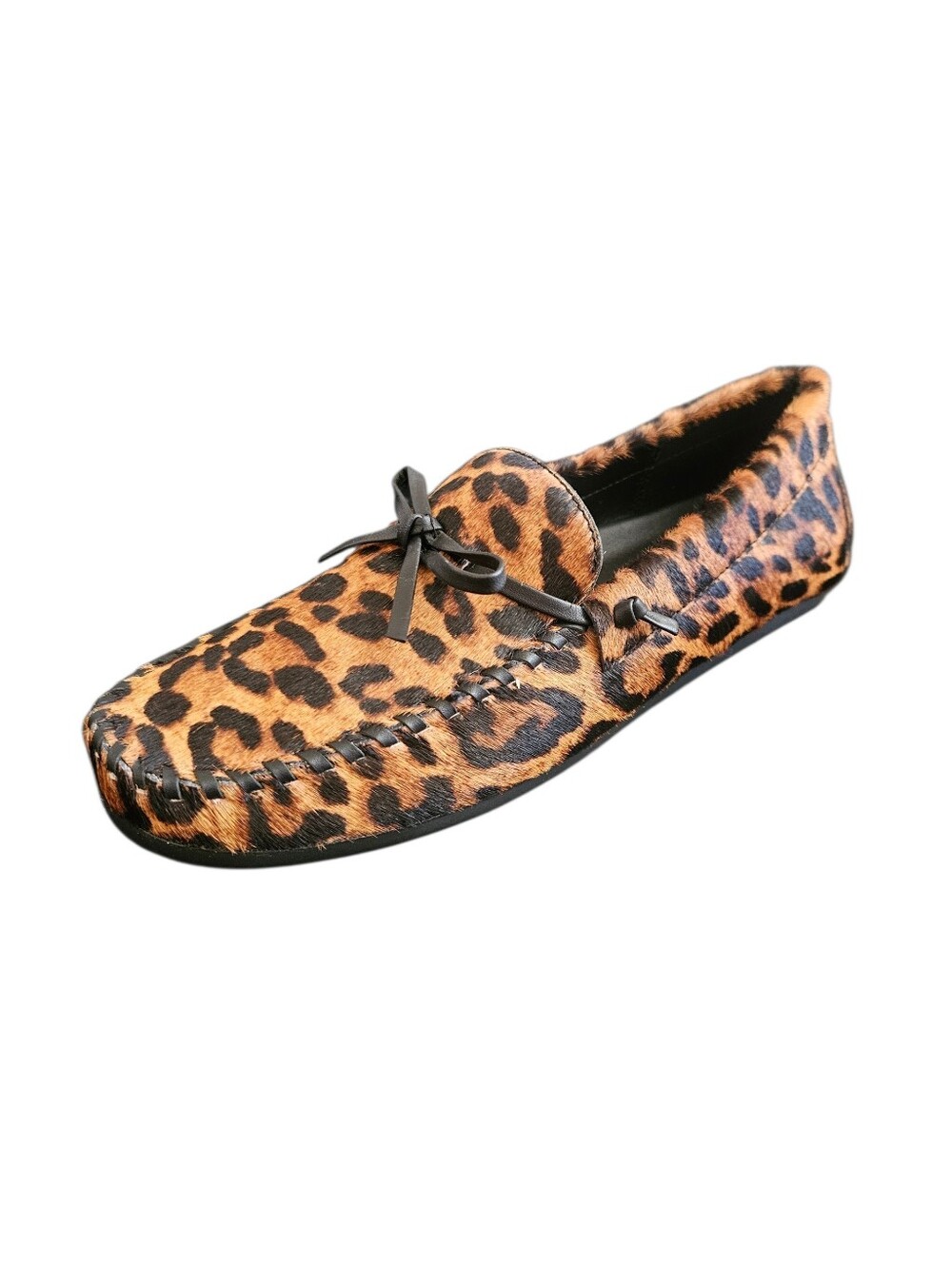 Madewell Leopard Print Calf Hair Driver  Moccasin Loafers NEW Size 7